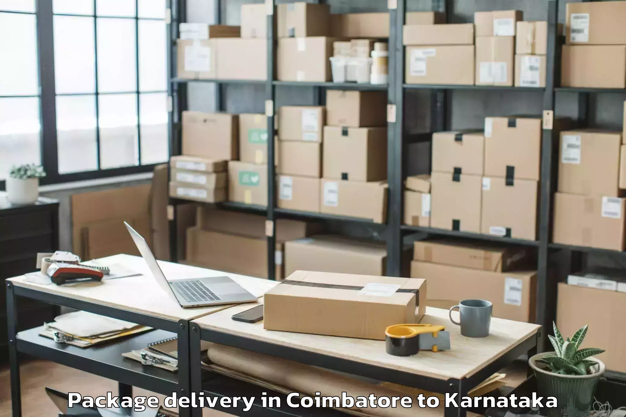 Professional Coimbatore to Kannada University Vidyaranya Package Delivery